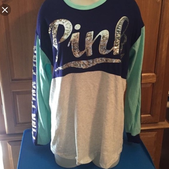 PINK Victoria's Secret Tops - PINK. long sleeve sequined shirt. PINK Victoria's Secret Tops - PINK. long sleeve sequined shirt.
